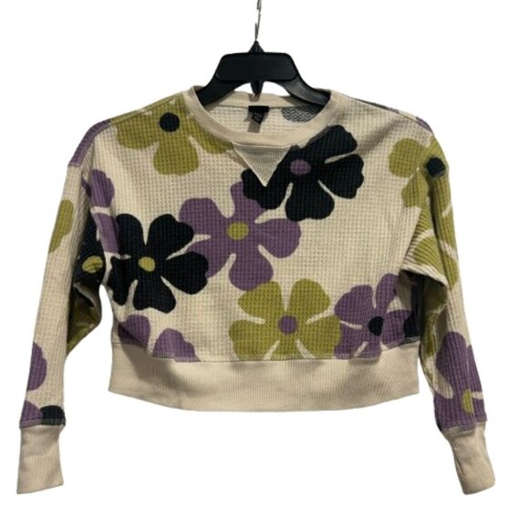 Art Class Girls Beige Flower Long Sleeve Top Size 6/6X, 3 for $15 Kids Bundle - Picture 1 of 9